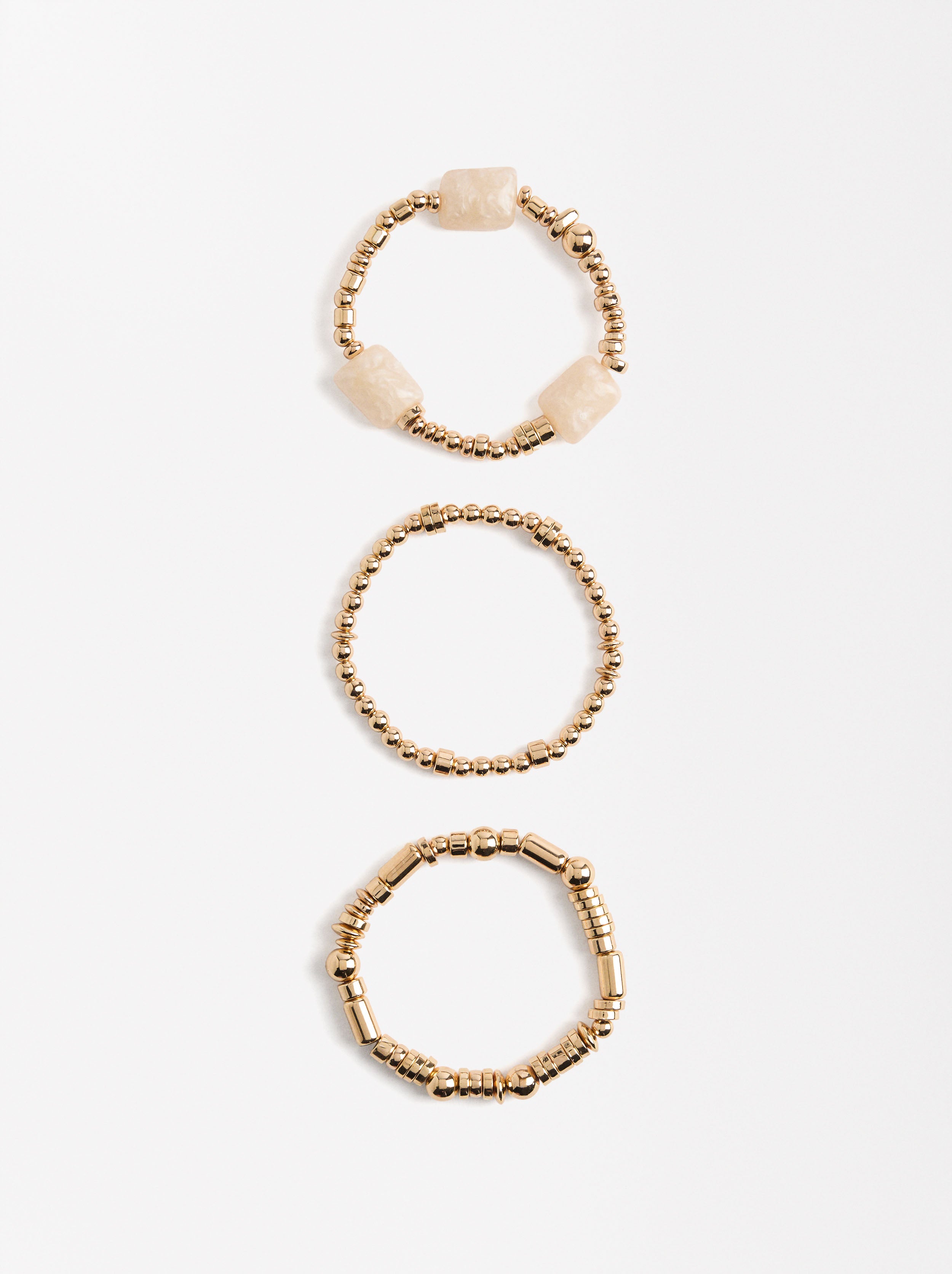 Set De Pulseras Elásticas Con Resina