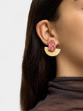 Pendientes De Abanico Perolado