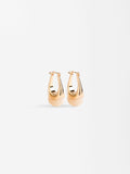 Aretes Alargados Con Detalle Perlado