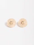 Aretes Redondos Efecto Perlado