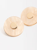 Aretes Redondos Efecto Perlado