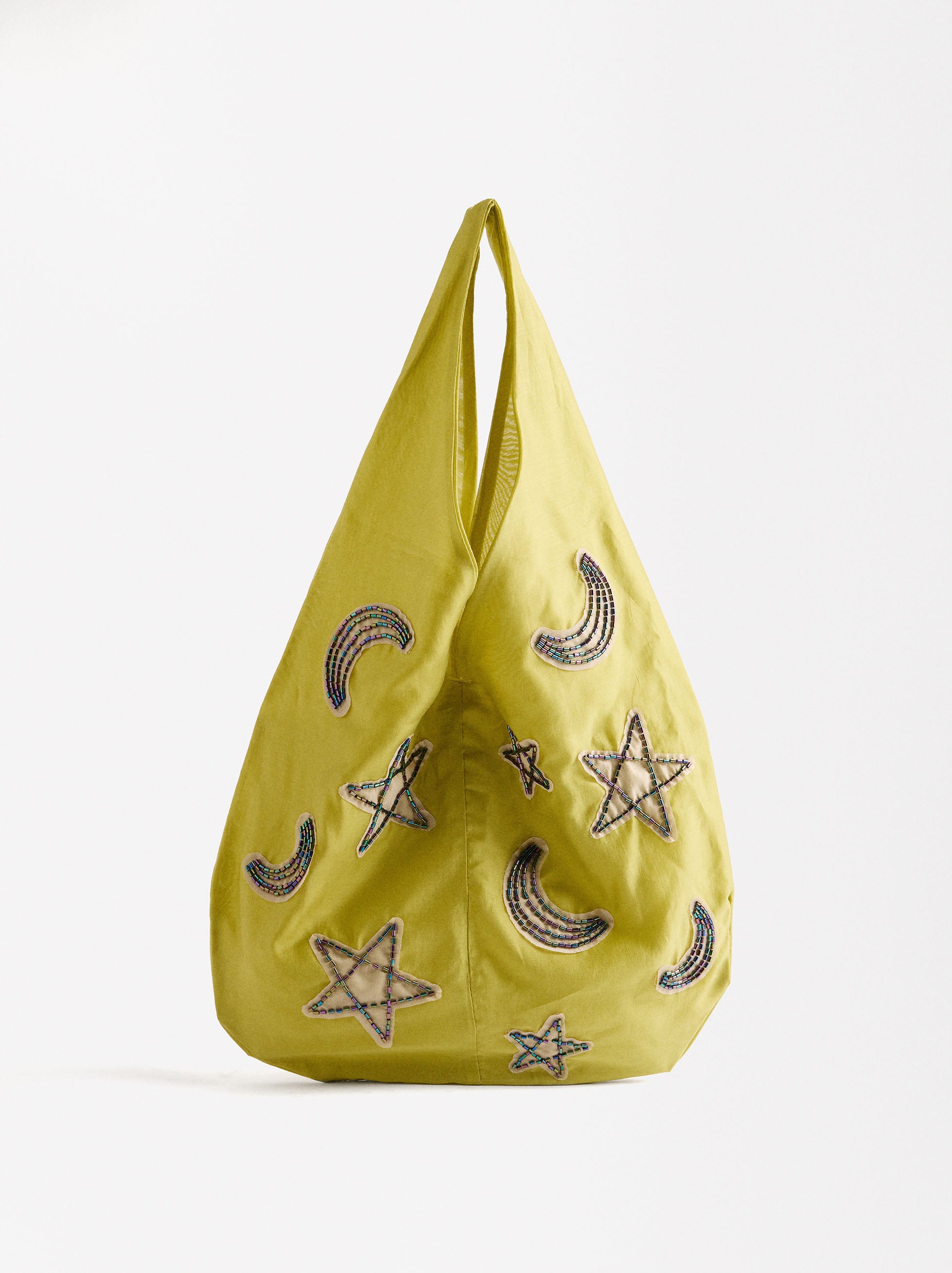 Bolso De Hombro De Tejido Con Cuentas