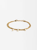 Pulsera Multicadena Con Perlas De Agua Dulce
