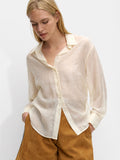 Camisa Semitransparente Con Strass