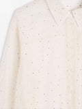 Camisa Semitransparente Con Strass