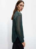 Camisa Semitransparente Con Strass