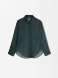 Camisa Semitransparente Con Strass