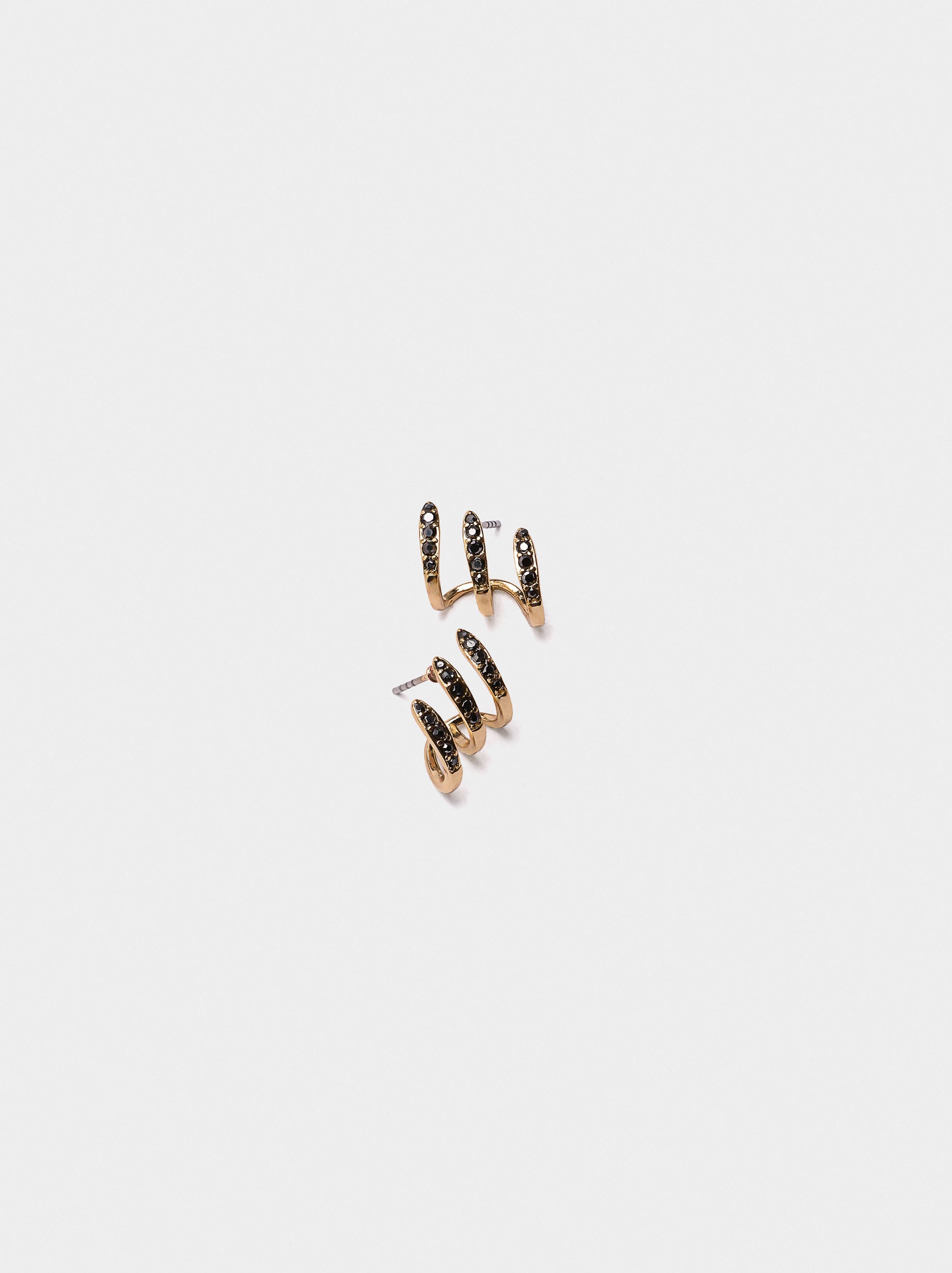 Pendientes Efecto Triple Con Cristales