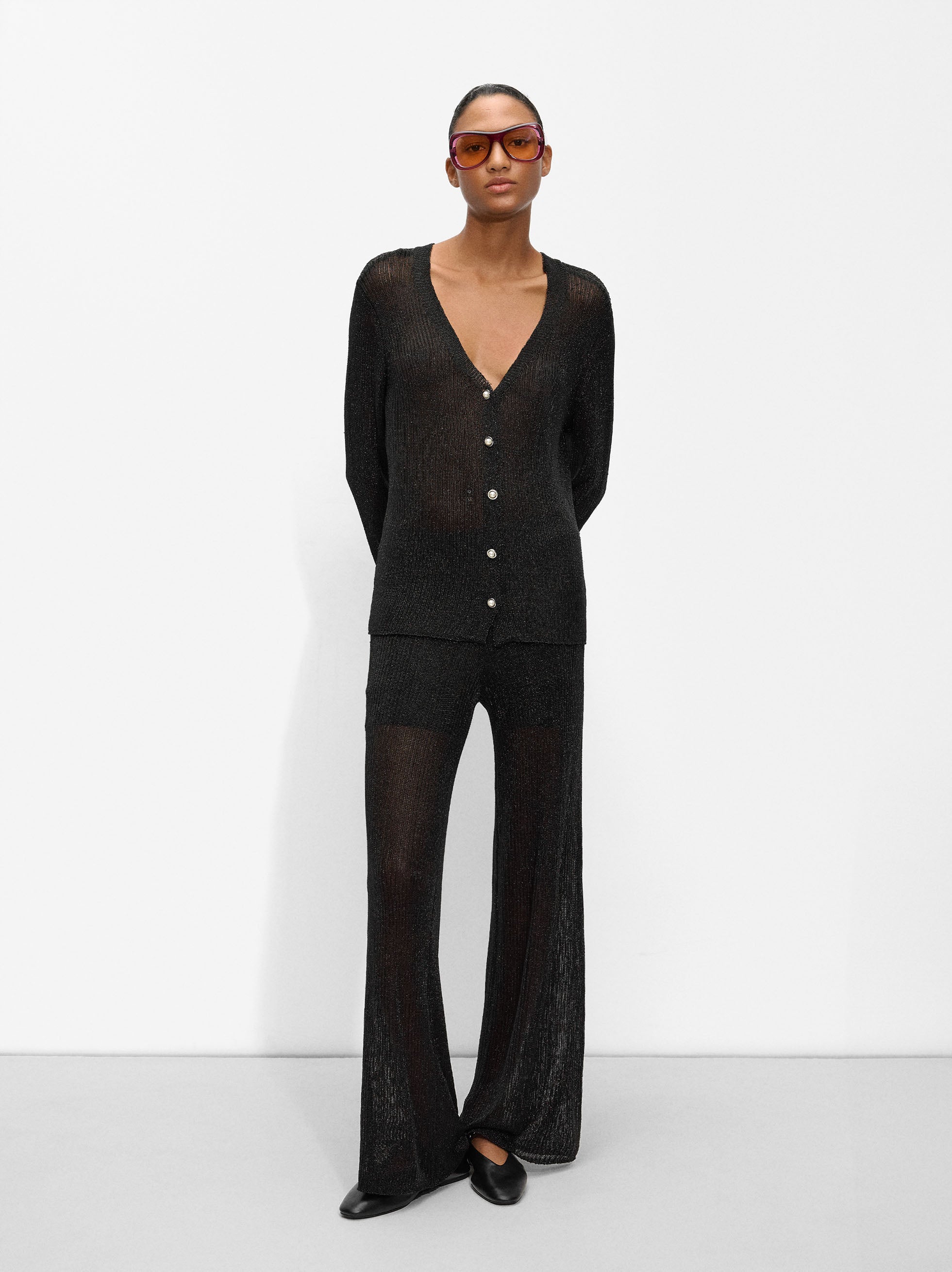 Pantalón De Punto Lurex