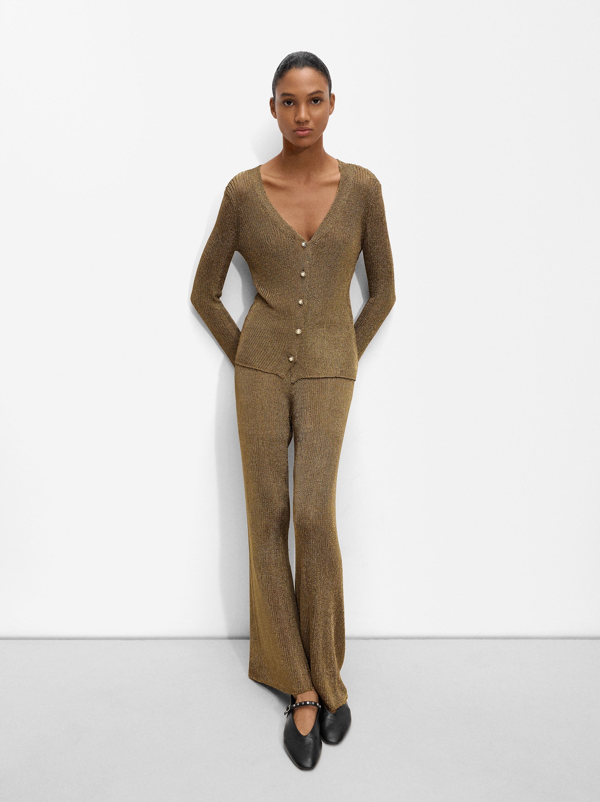 Pantalón De Punto Lurex