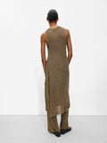 Vestido De Punto Lurex Abertura Lateral