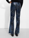 Pantalón Flare Con Lentejuelas