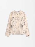 Camisa Estampada De Manga Larga