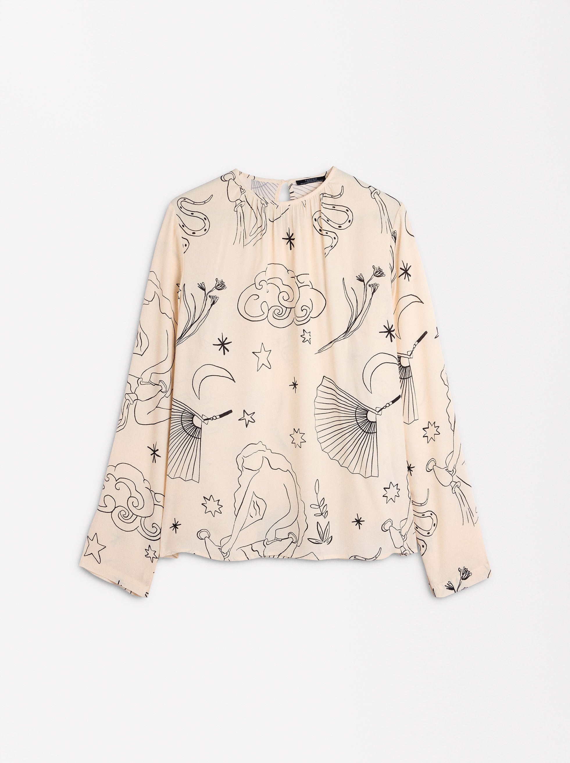 Camisa Estampada De Manga Larga