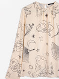 Camisa Estampada De Manga Larga
