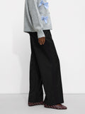 Pantalón Recto Con Lana