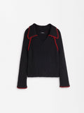 Jersey De Punto Con Pespuntes