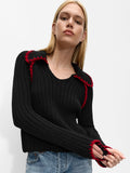 Jersey De Punto Con Pespuntes
