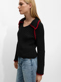 Jersey De Punto Con Pespuntes