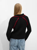 Jersey De Punto Con Pespuntes