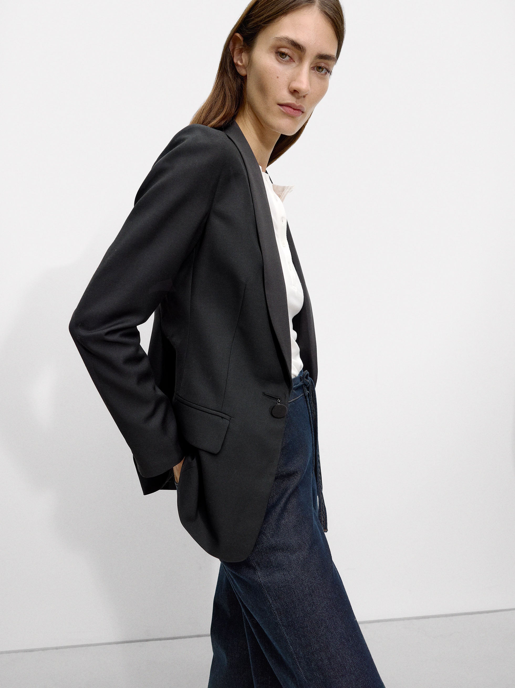Blazer Con Lana