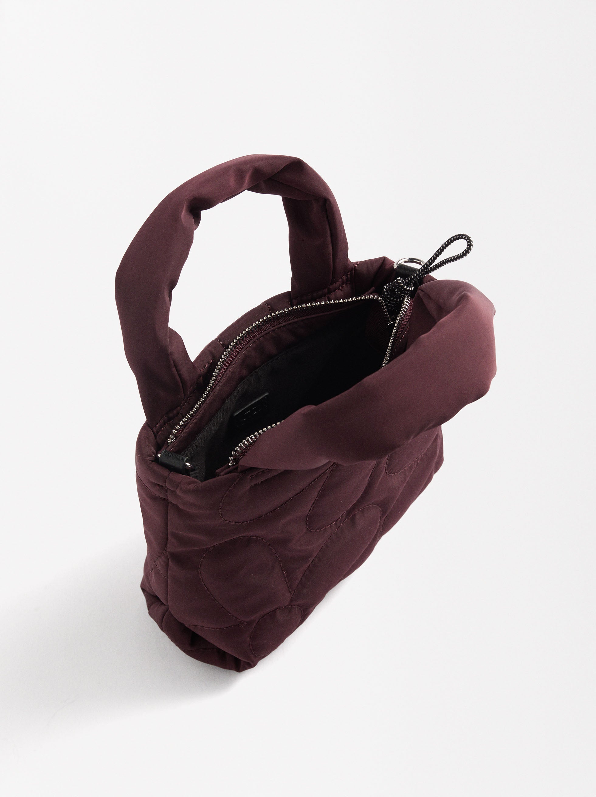 Cartera Tote De Nylon Acolchado