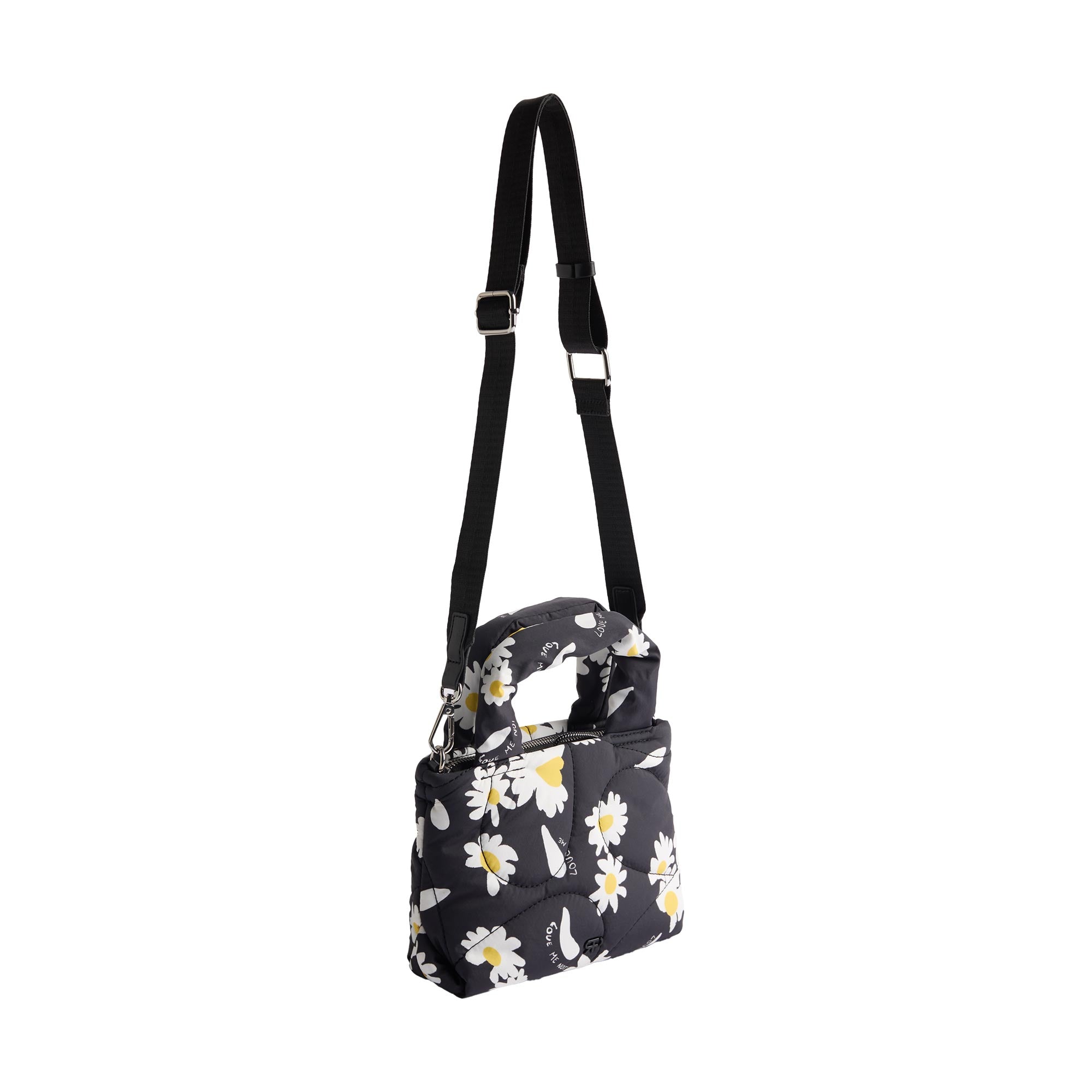 Bolso Tote De Nylon Estampado Margaritas