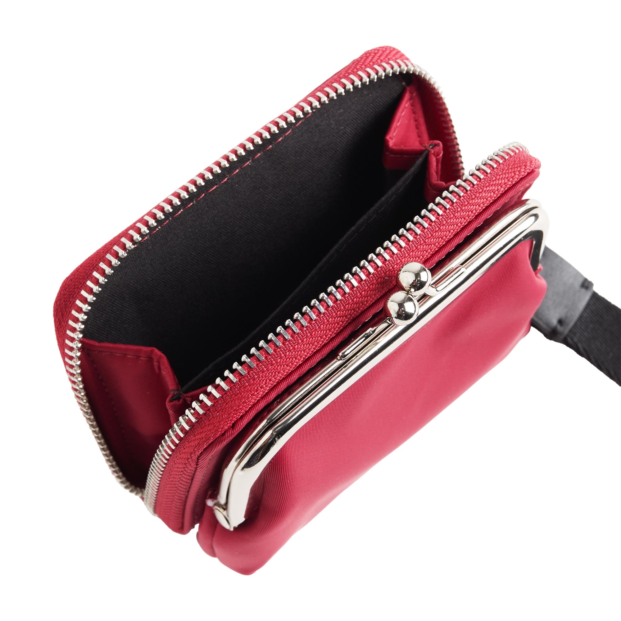 Cartera De Nylon Con Cierre De Boquilla