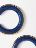 Aretes De Resina Con Borde Metálico