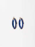 Aretes De Resina Con Borde Metálico