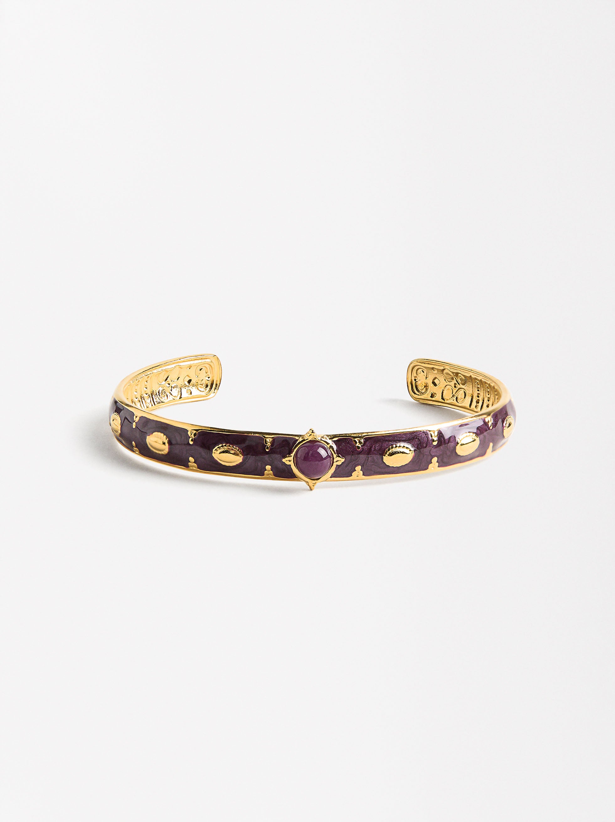 Pulsera Esmaltada Con Piedras - Acero Inoxidable