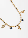 Pulsera Con Piedras Y Serpientes - Acero Inoxidable
