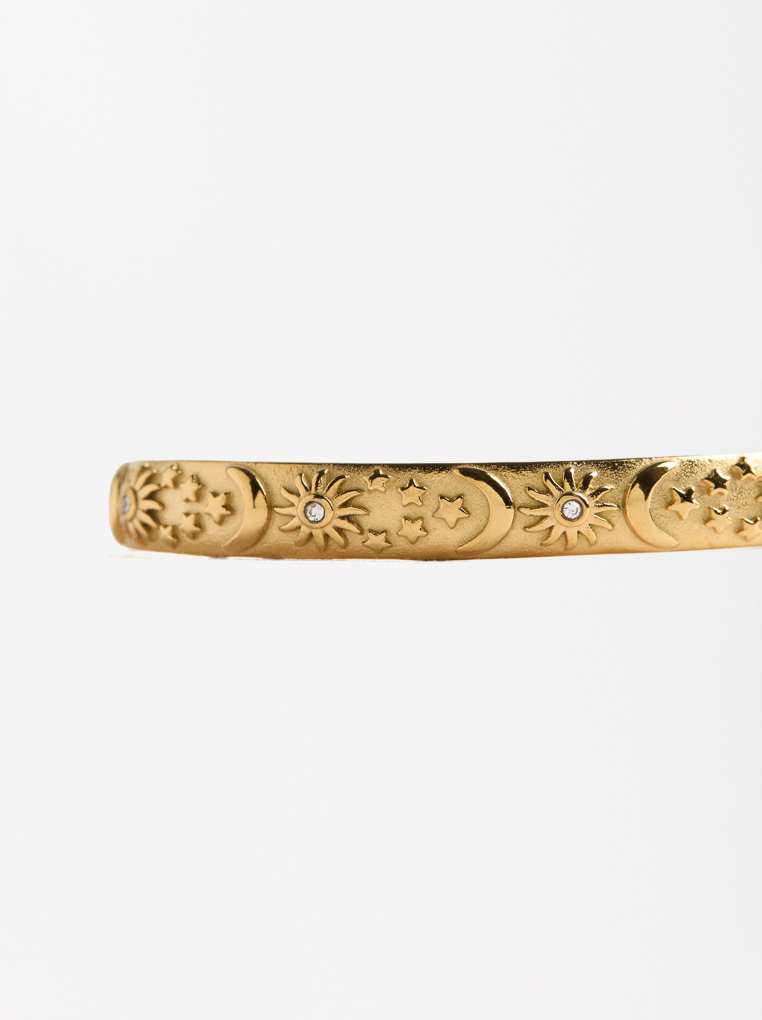 Pulsera Rígida Sol Y Luna - Acero Inoxidable