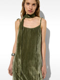Vestido De Terciopelo Con Tirantes