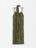 Vestido De Terciopelo Con Tirantes