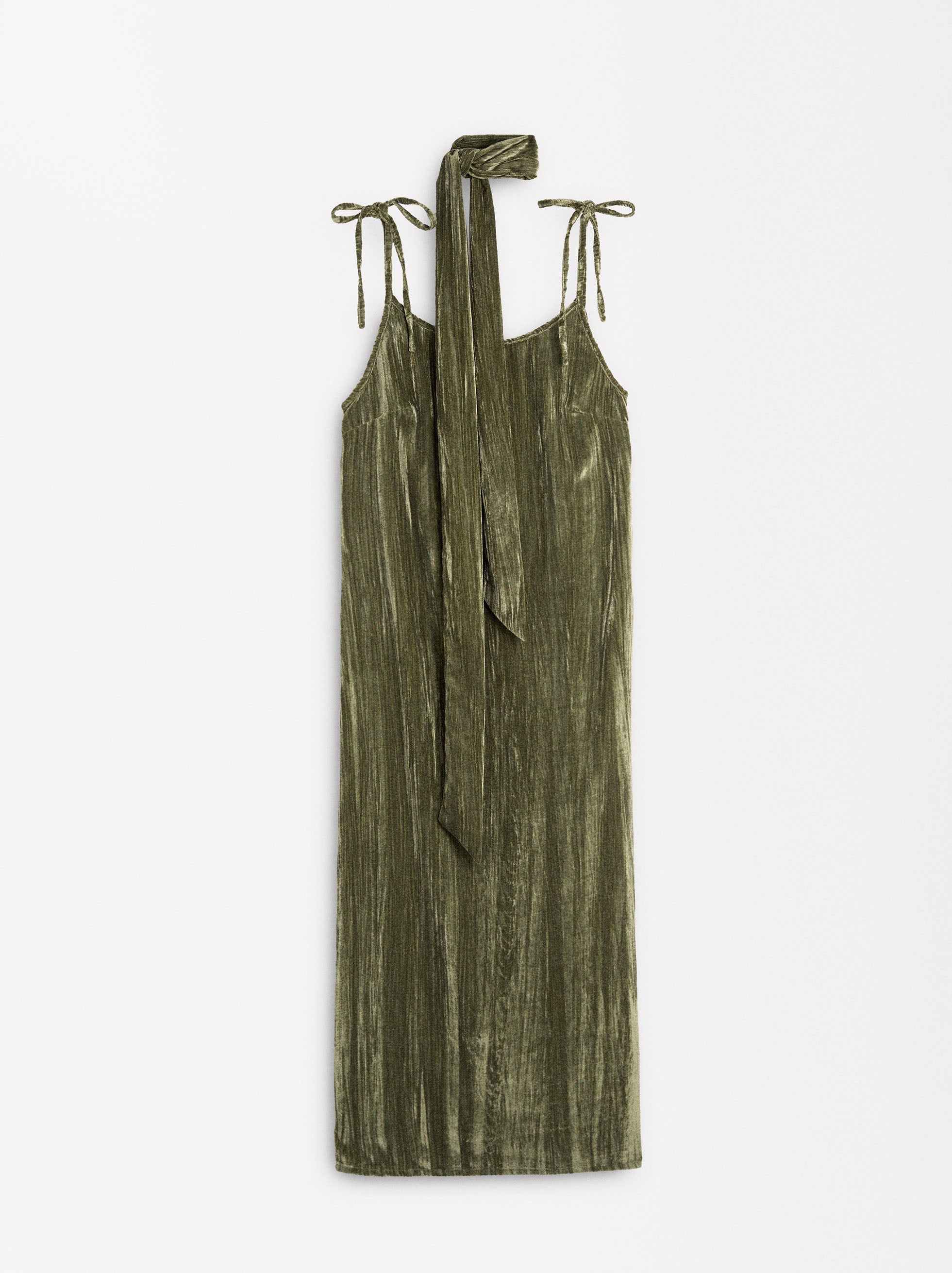 Vestido De Terciopelo Con Tirantes