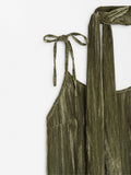 Vestido De Terciopelo Con Tirantes