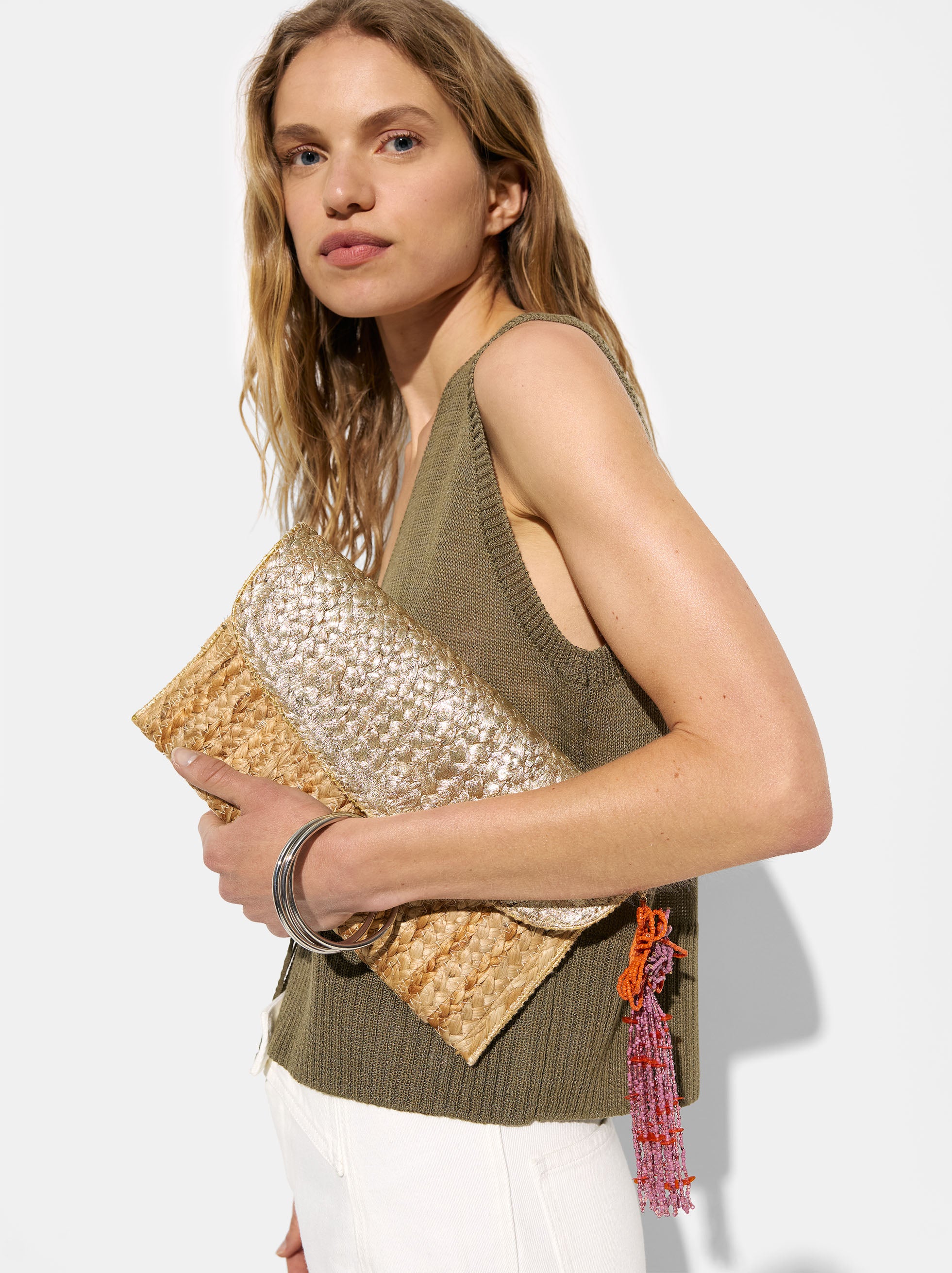 Cartera De Fiesta Yute Metalizado