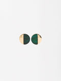 Aretes Redondos Efecto Piedra