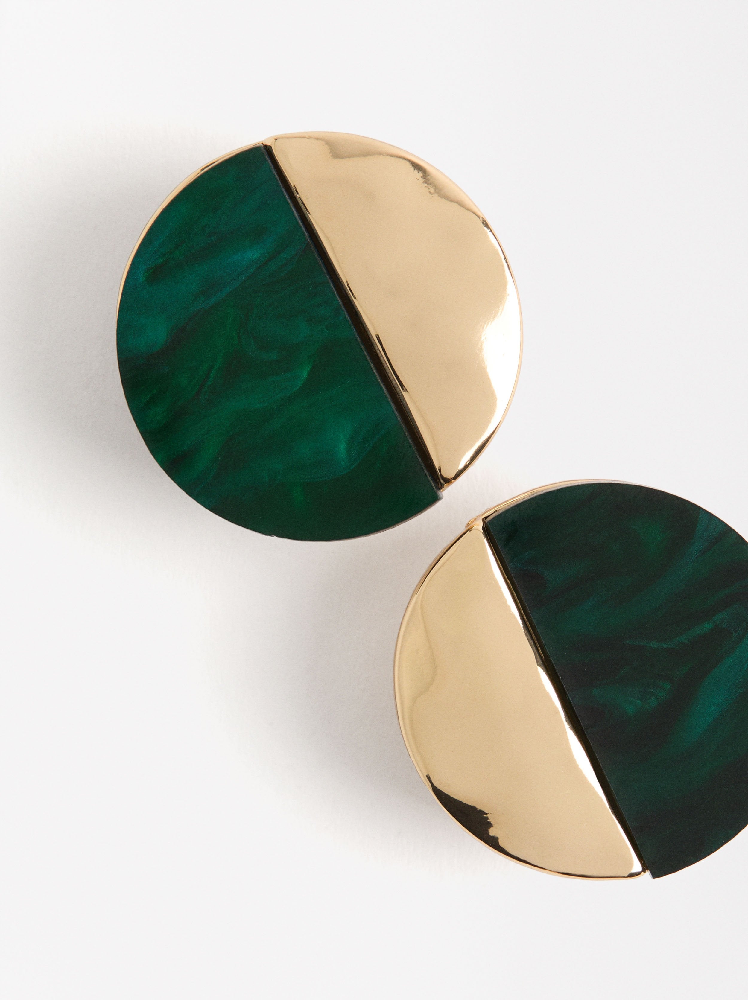 Aretes Redondos Efecto Piedra