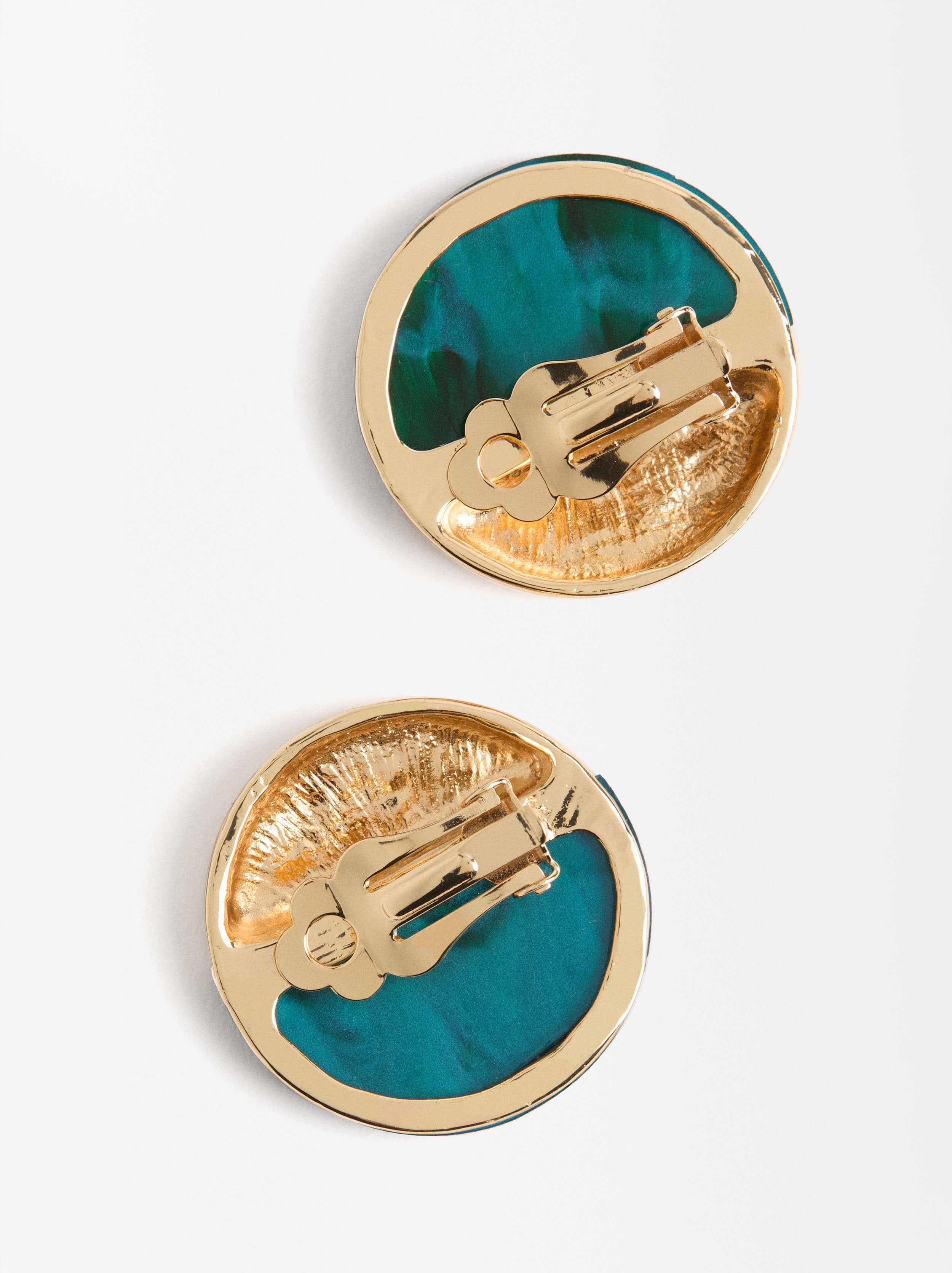 Aretes Redondos Efecto Piedra