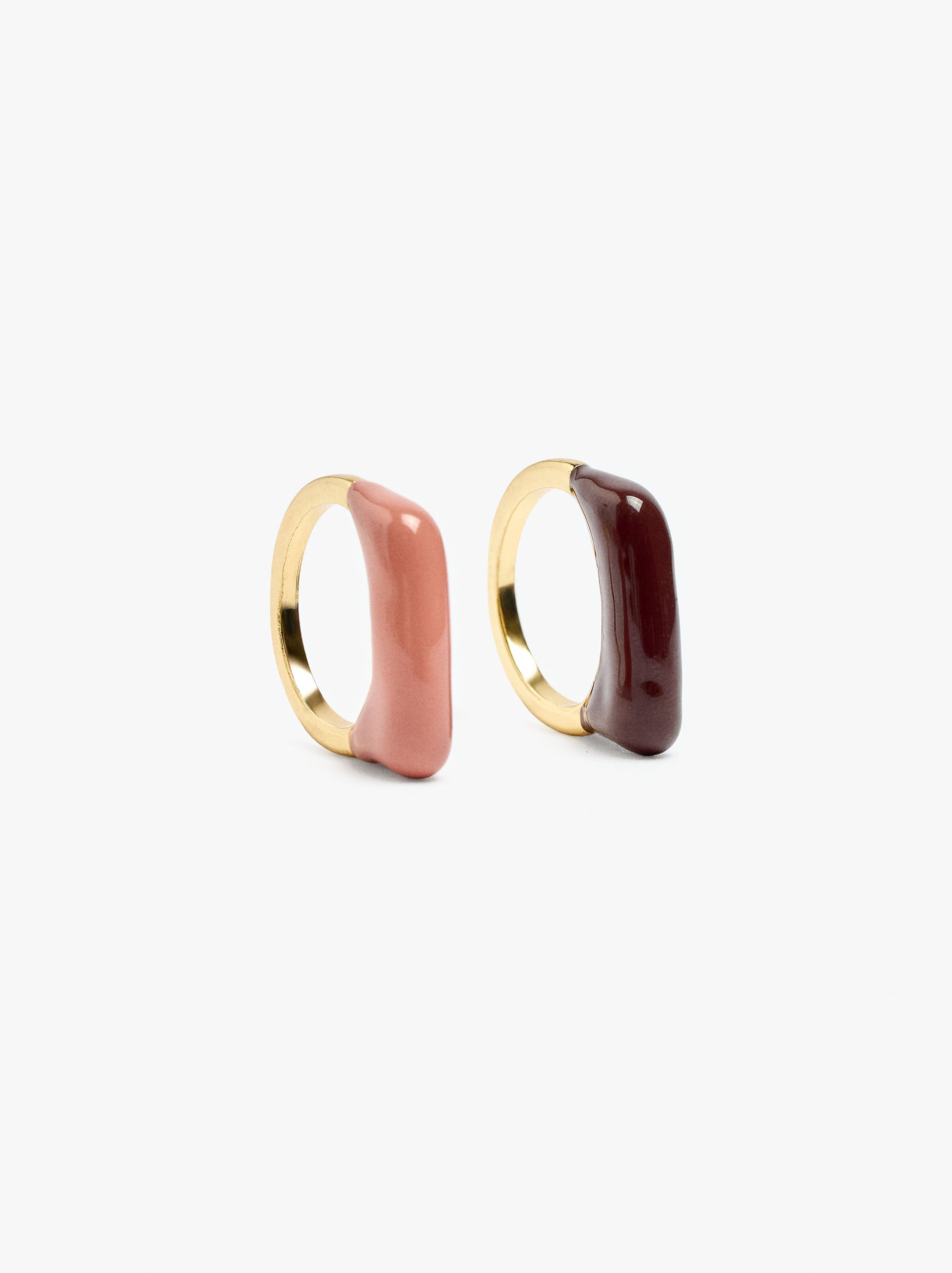Set De Anillos Bicolor
