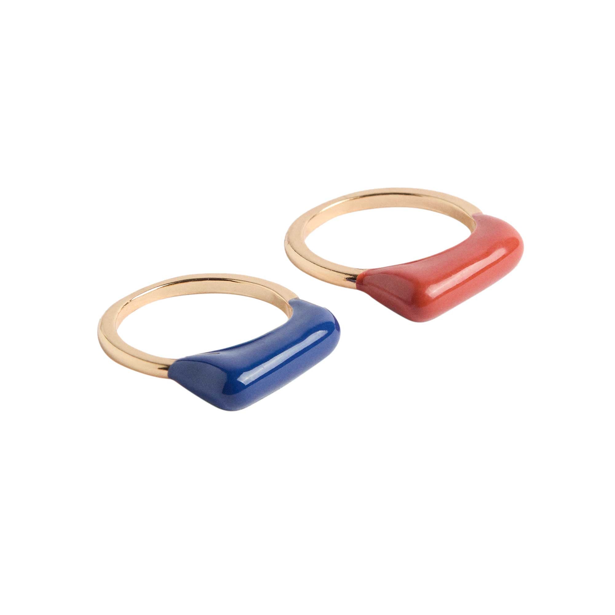 Set De Anillos Bicolor