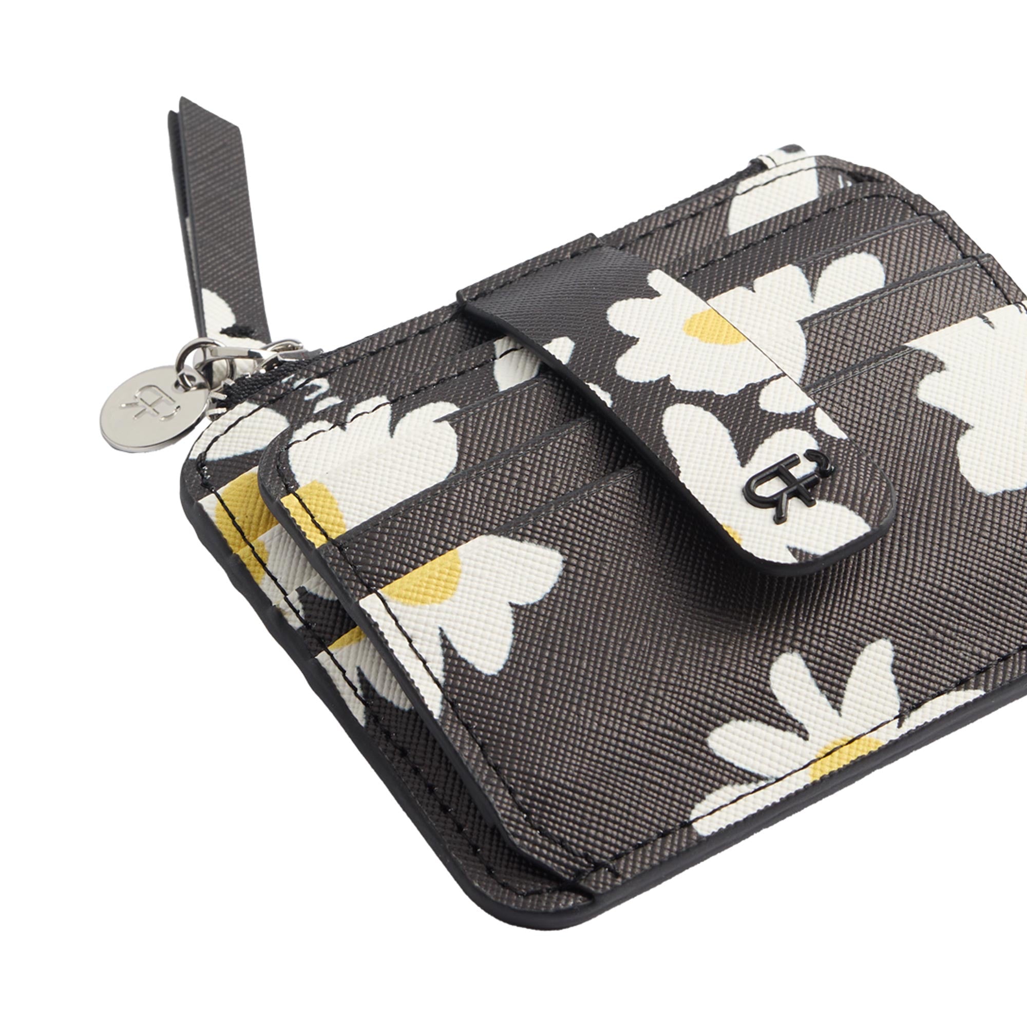 Tarjetero Estampado Con Textura