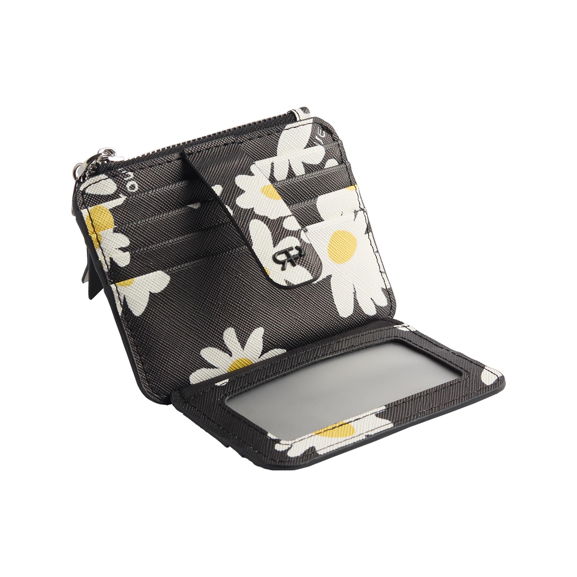 Tarjetero Estampado Con Textura