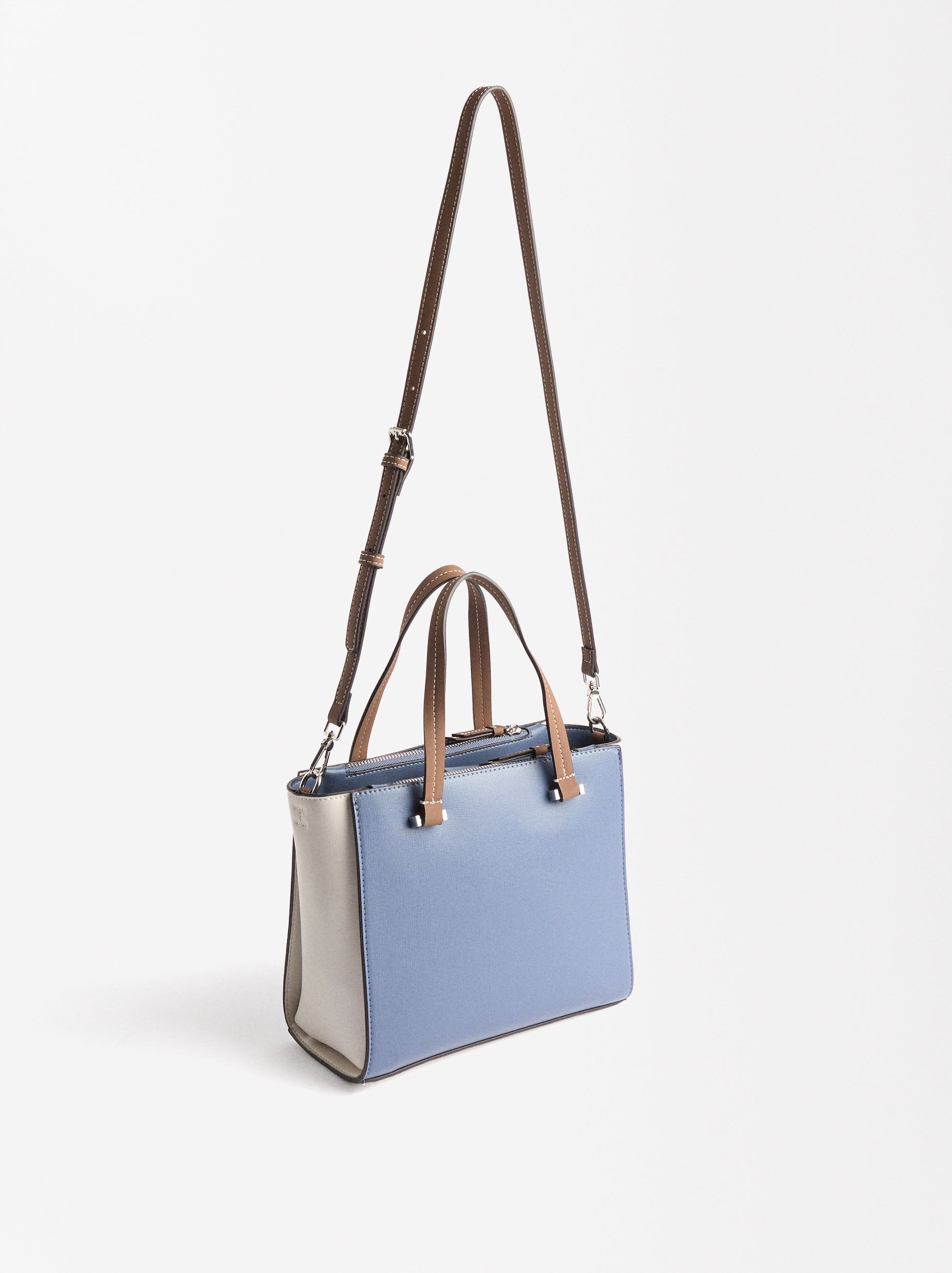 Cartera Tote Color Block Colgante