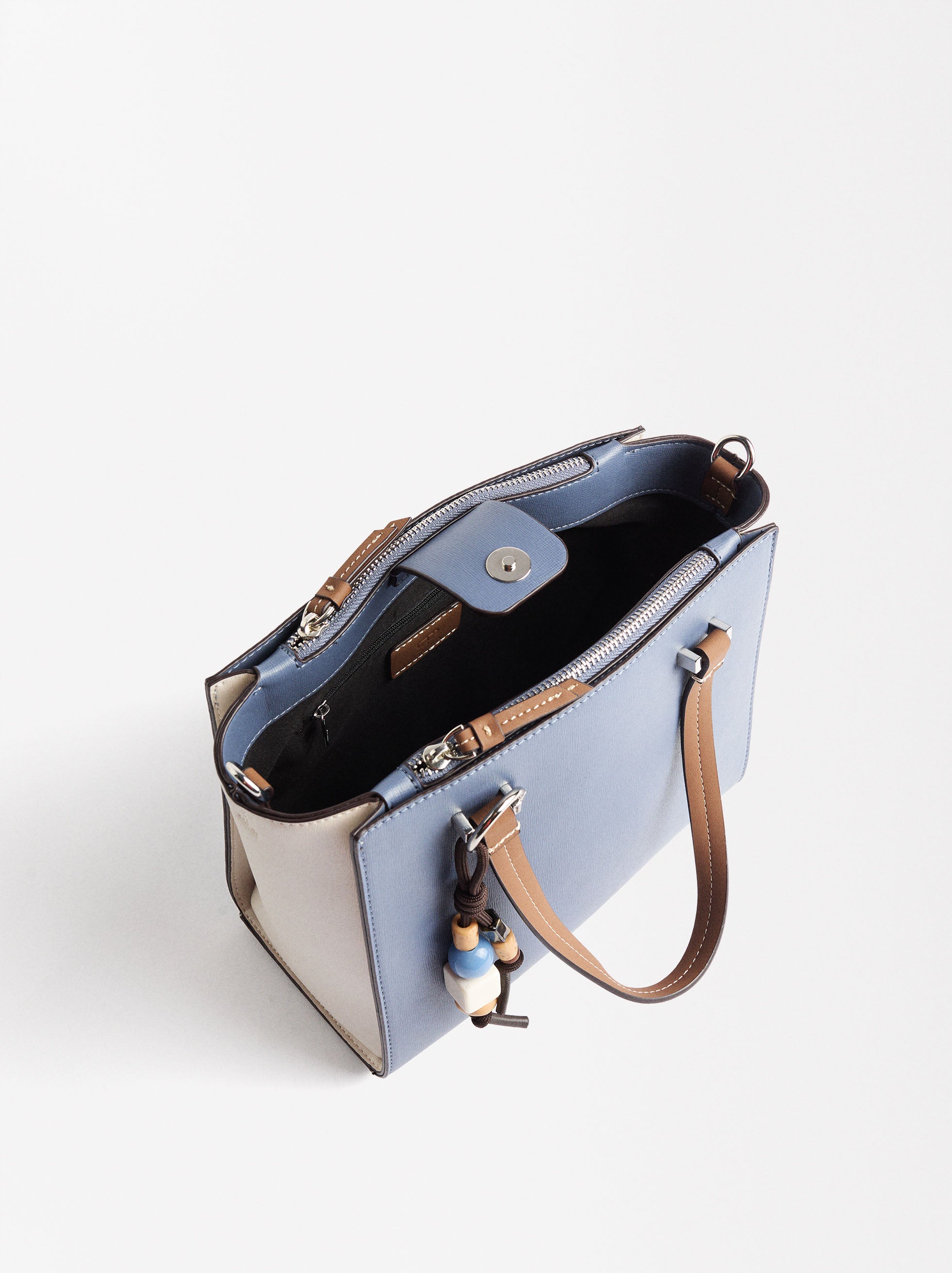 Cartera Tote Color Block Colgante