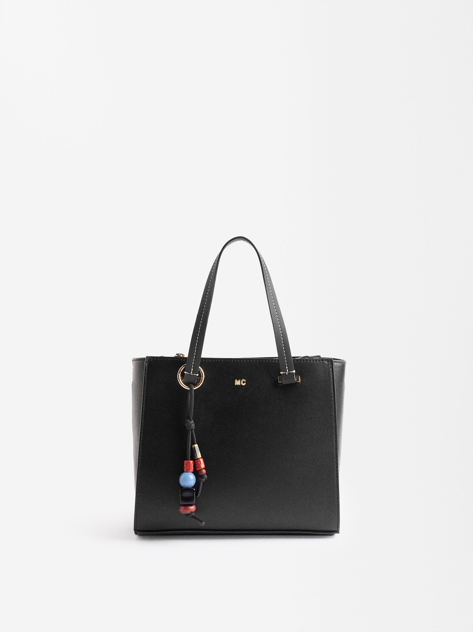 Cartera Tote Con Colgante