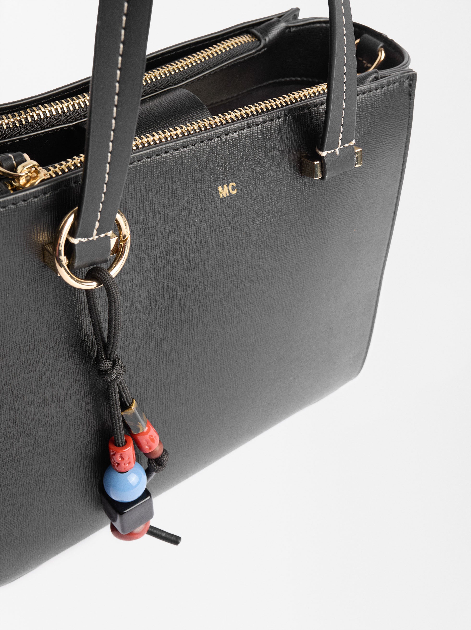 Cartera Tote Con Colgante