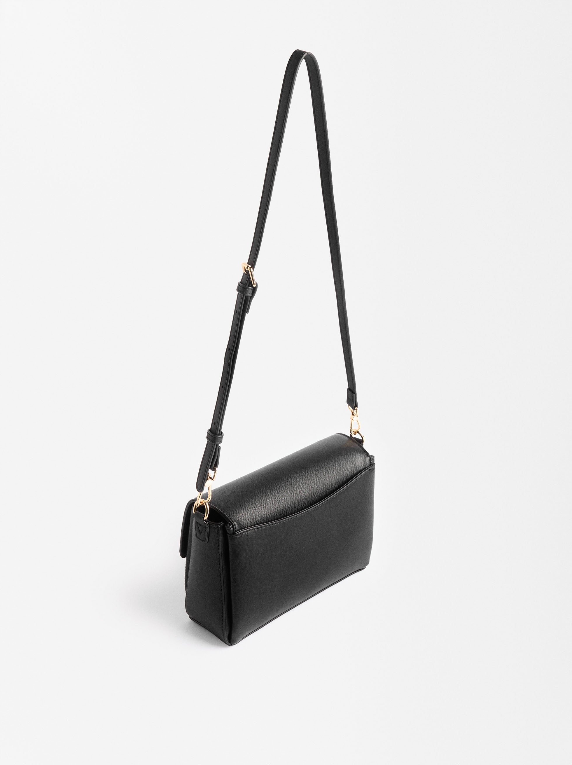 Cartera Bandolera Con Solapa
